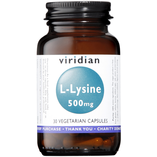 Viridian L-Lysine 500 mg  30 Capsules
