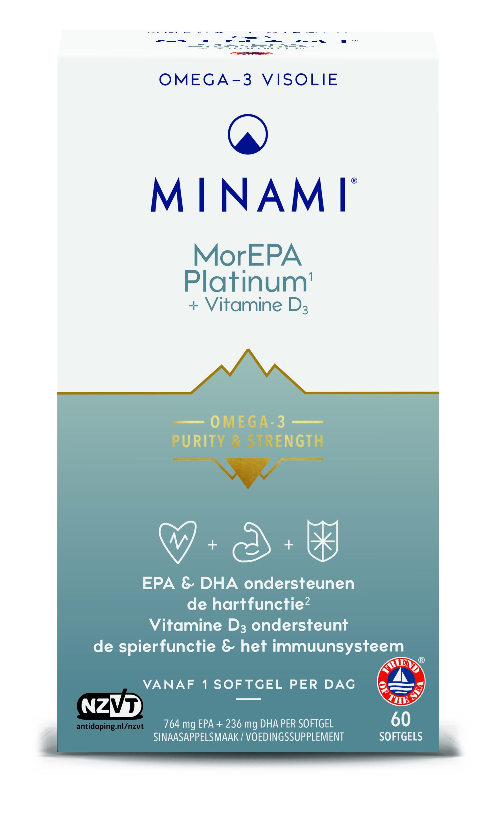 Minami MorEPA Platinum + Vit. D3 60 softgels