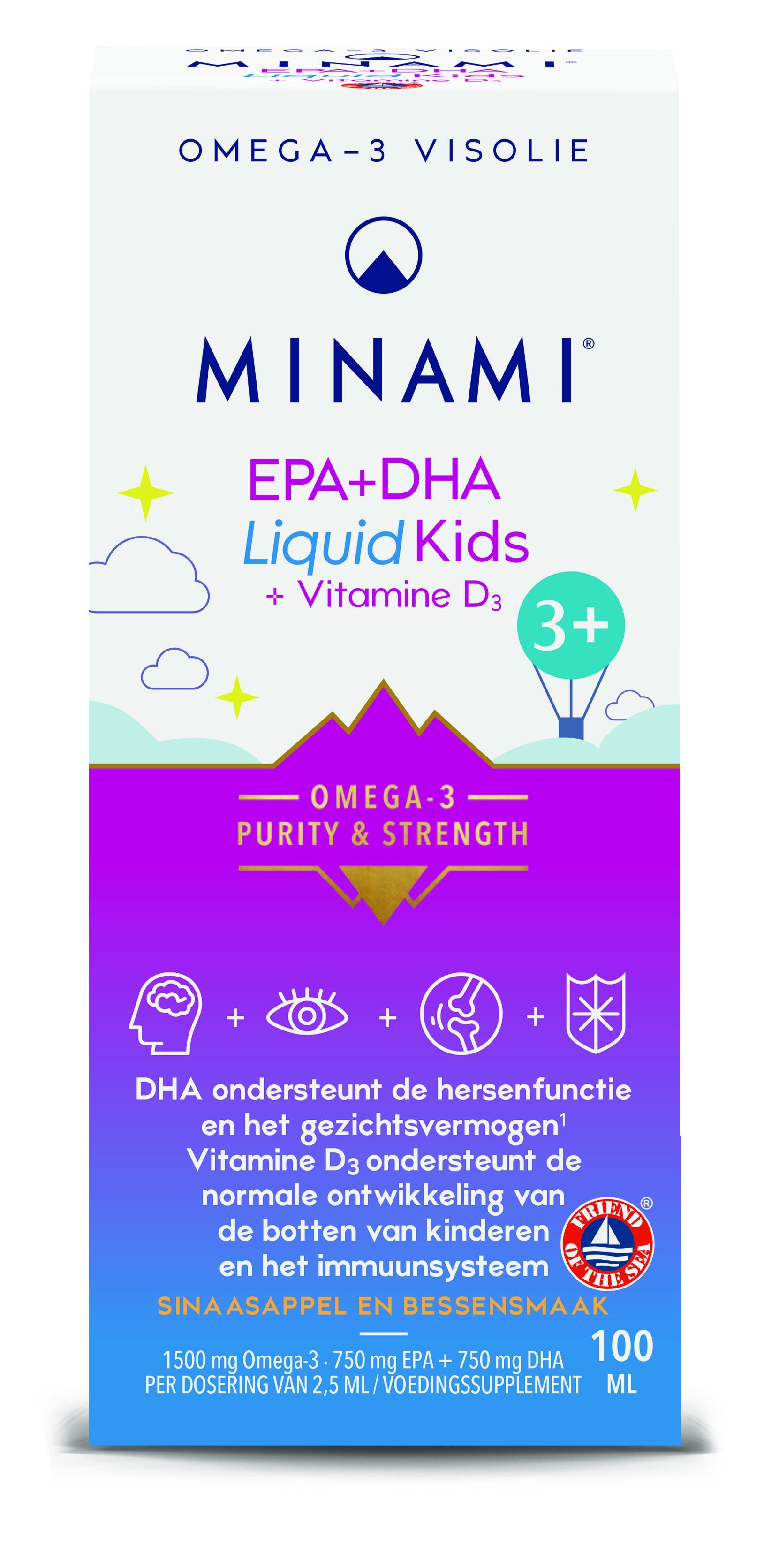 Minami EPA+DHA Liquid Kids + Vitamine D3 100 ml