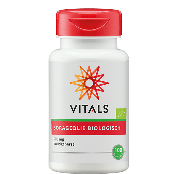 Vitals Borageolie Biologisch 100 softgels