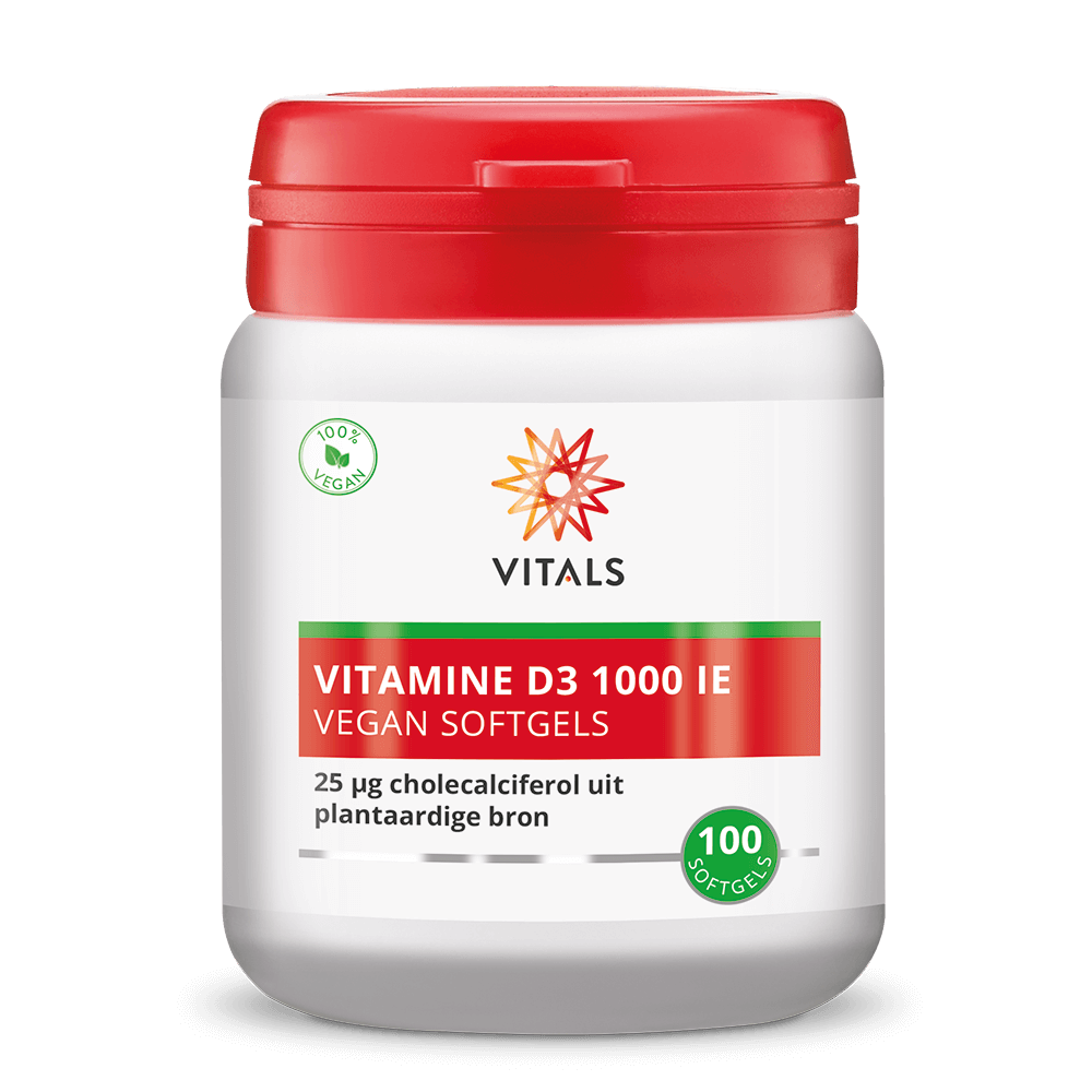 Vitals Vitamine D3 1000 ie Vegan Softgels 100 softgels