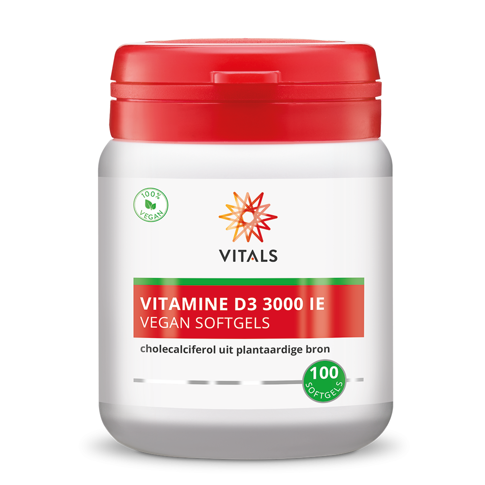 Vitals Vitamine D3 3000 ie Vegan Softgels 100 softgels