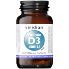 Viridian Vitamin D3 (Vegan) 400 IU (10µg) 90 capsules