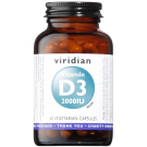 Viridian Vitamin D3 (Vegan) 2000 IU (50 µg) 60 capsules