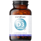 Viridian Vitamin D3 (Vegan) 2000 IU (50 µg) 150 capsules